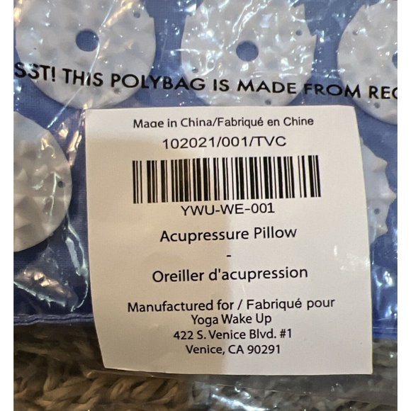 Yoga Wake Up Reliving Acupressure Neck Pillow Ombre Blue 13” x 8” New - Picture 5 of 5